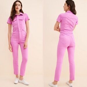 NEW Good American Fit for Success Jumpsuit Mineral Lollipop Pink XS